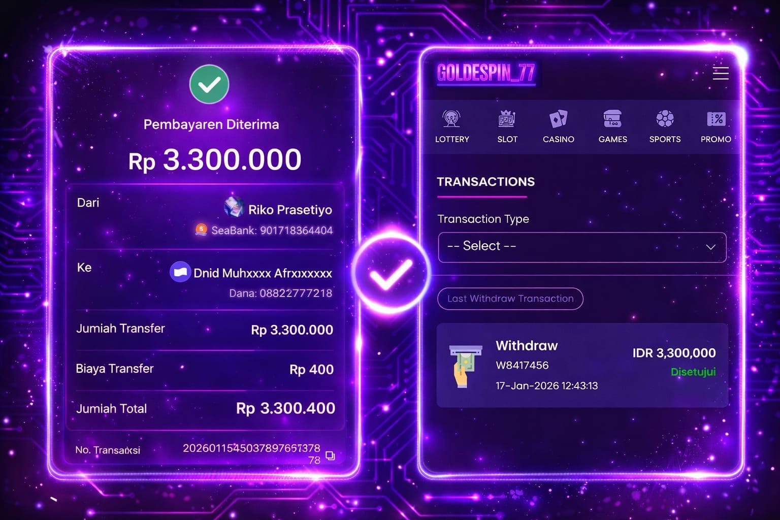 WITHDRAW SUPER CEPAT HANYA 2-3 MENIT LANGSUNG DIPROSES!!